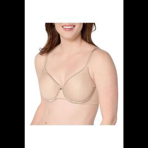 Breezies Women's Featherlite Breathe Underwire T-Shirt Bra Beige -